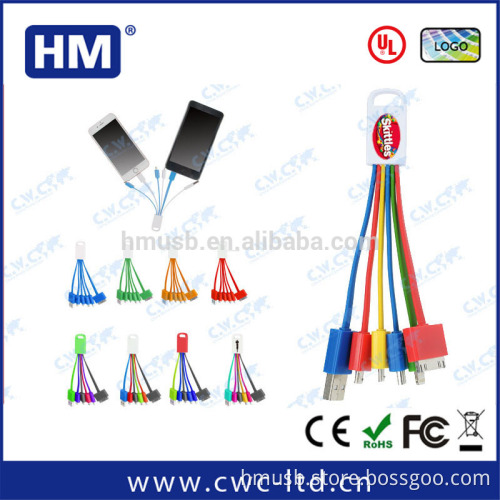 custom logo 6 in 1 charging cables for best promotional gifts with best quality warranty mobile charger